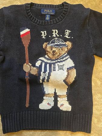 Pull Polo Bear Ralph Lauren taille 6-7 ans bleu marine