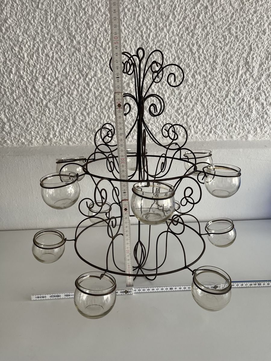 Tutte le decorazioni: grosser Teelichtbaum / Metall mit 12 Gläser – Usato da Wetzikon ZH venduto da seli03 9