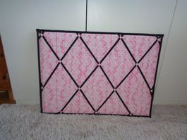 *** Memoboard *** / Pinnwand Rosa / mit Blümchen