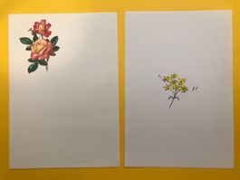 2x Postkarten Rosen / Blumenstrauss