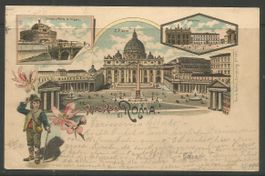 Carte P de 1896 ( Ricordo di Roma )