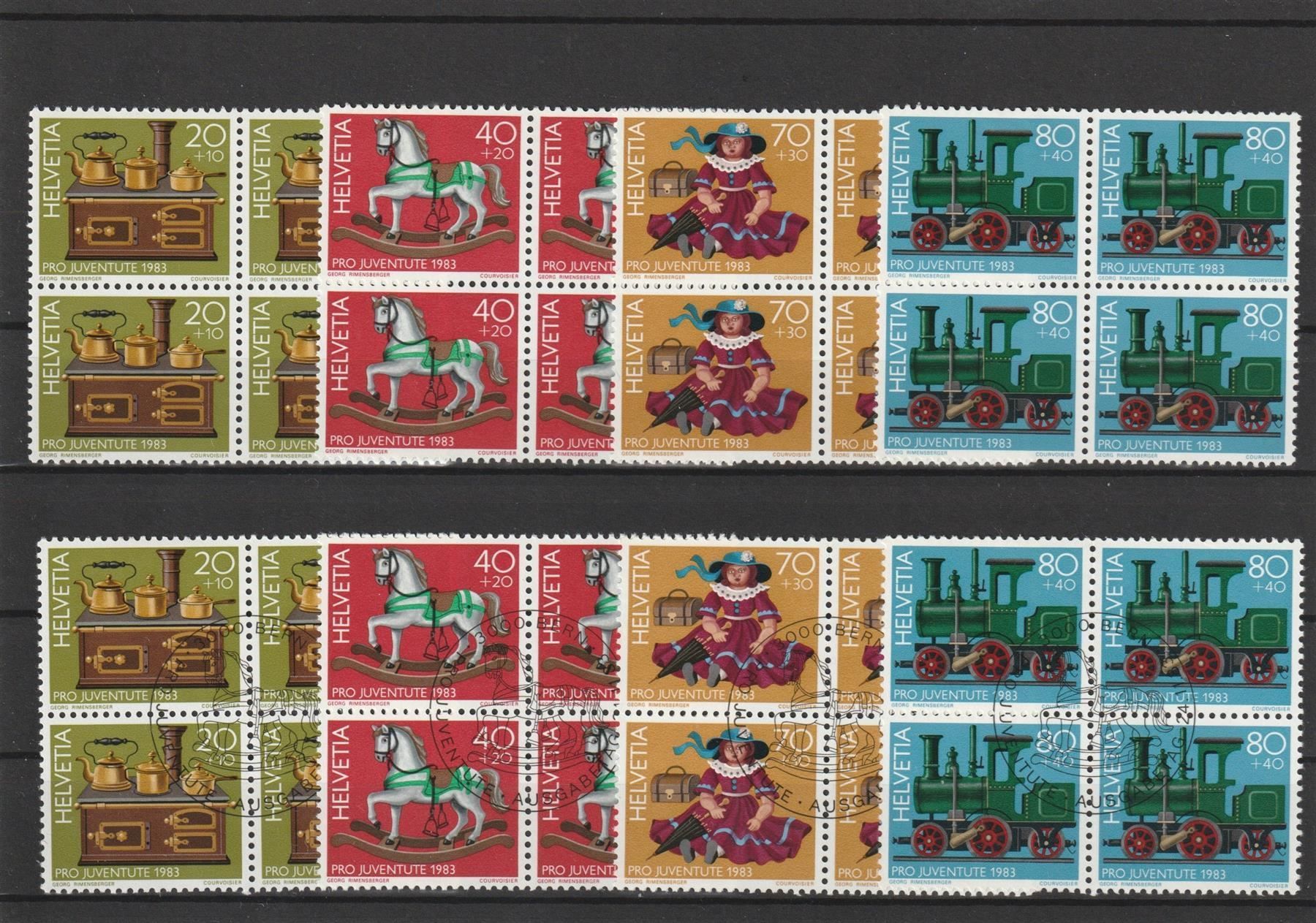Tutti i francobolli: 1983 4er-Block Serien postfrisch+Ersttag – Usato da Spiez venduto da Crazyduck