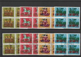 1983 4er-Block Serien postfrisch+Ersttag