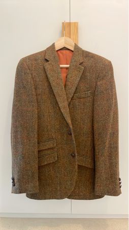 Men's Tweed Blazer brown pattern like new condition