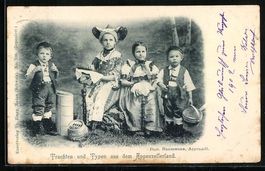 AK Appenzellerland, Kinder in Trachten