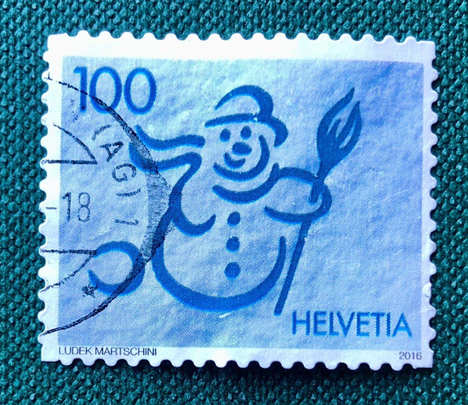 Tutti i francobolli: Nr.1612  Schneemann Dauermarken GESTEMPELT 2016  – Usato da Aarau venduto da Billa007