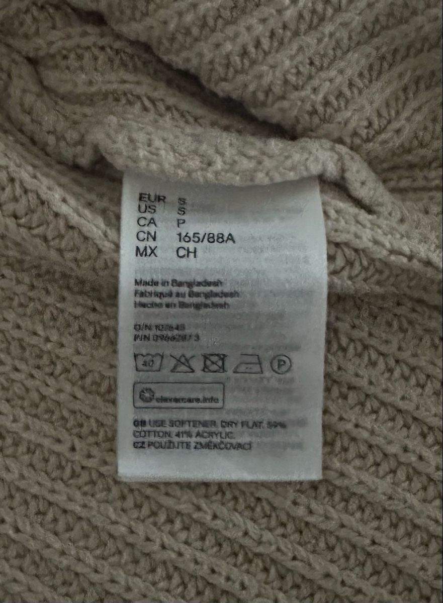 H&M Pullover & Sweatshirts: H&M Strick-Pullunder, beige, Gr S, Overdized – Gebraucht aus Wangen b. Olten von VeraHa 3