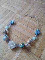 Collier artisanal perles et pierre véritable été