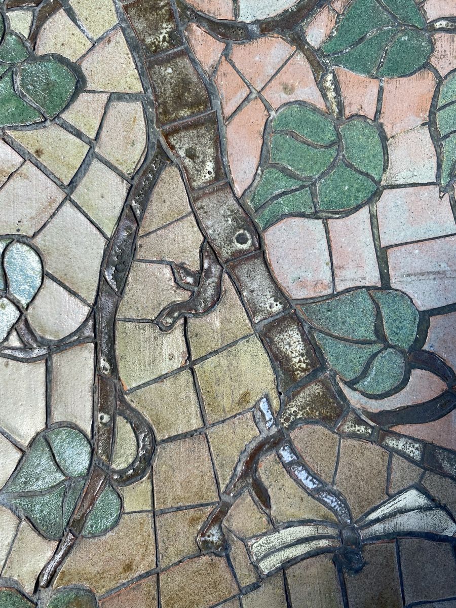 Piatti di portata: Mosaiktablett Jugendstil, Libellenmuster – Usato da Glattbrugg venduto da Pischte.Brockenhaus 6