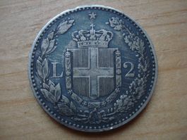 (Silver) 2 Lire UMBERTO I  1887