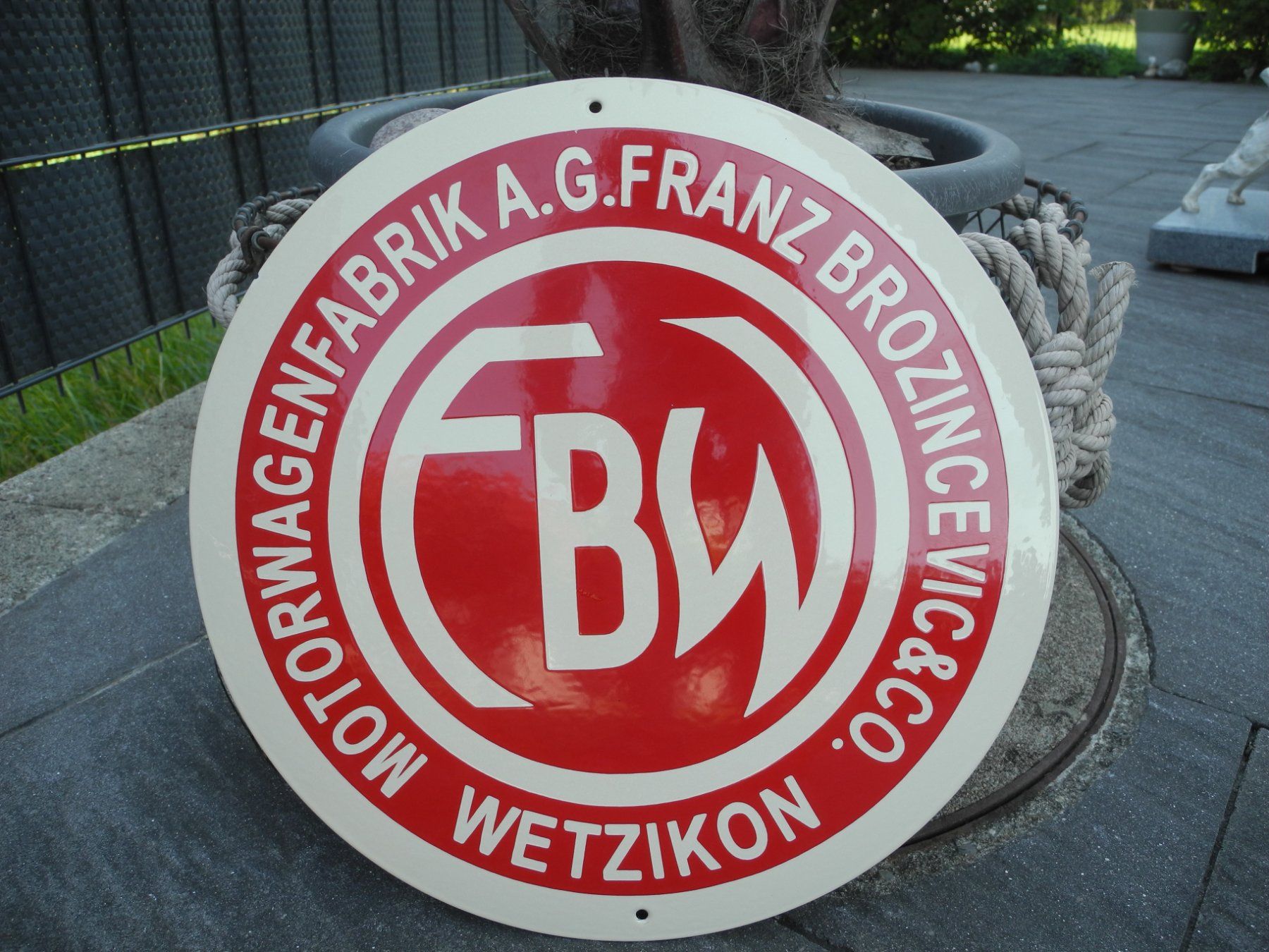 Insegne: GROSSES FBW EMAILSCHILD – Nuovo (secondo la descrizione) da Reinach AG venduto da Huckleberrysix 3