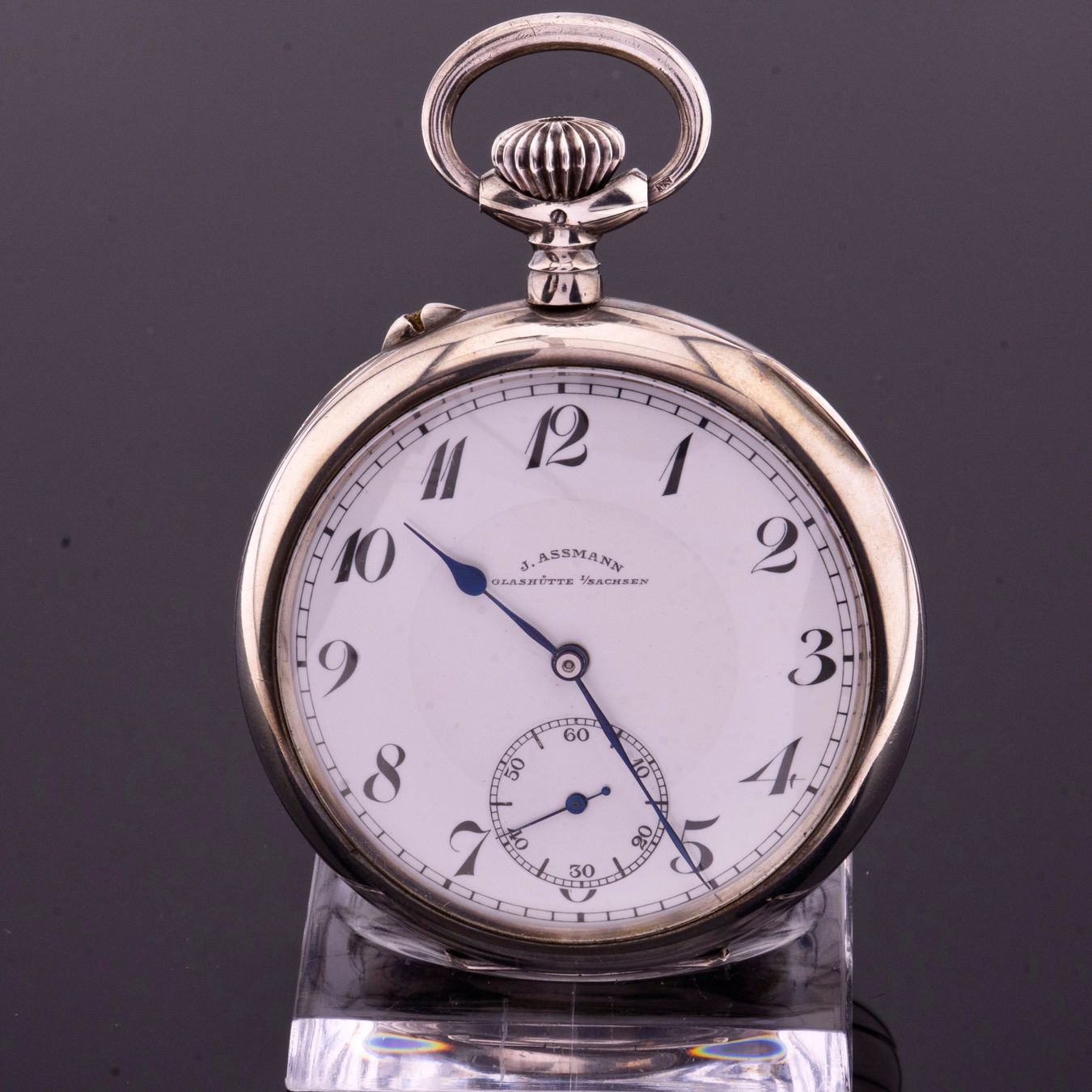Orologi: J. Assmann Glashütte Lépine Taschenuhr Silber – Usato da Bülach venduto da M.RothUhrenatelier 5