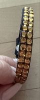 Armband schwarz Strass Steine goldfarben neuwertig