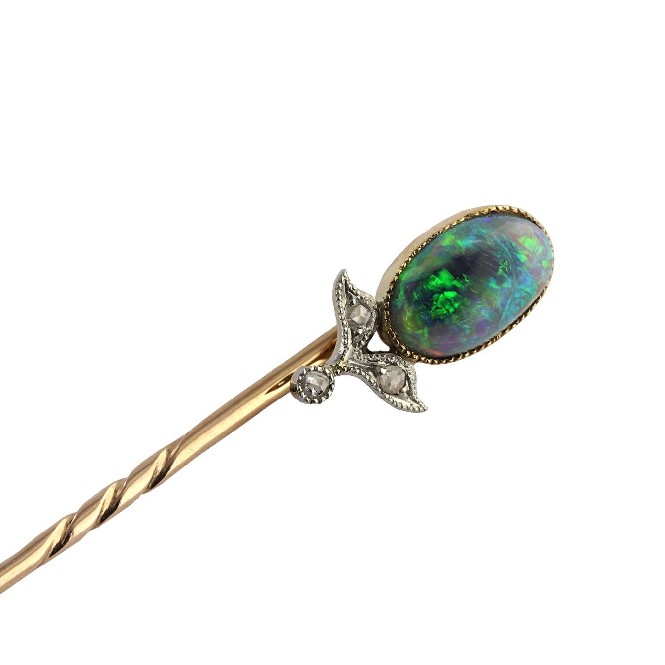 Spille & Fermagli: Opal Diamant Krawattennadel – Usato da Zürich venduto da Vintage-Jewellery