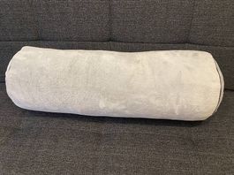 BLÅSKATA Kissen, zylindrisch/hellgrau, 80 cm