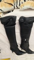 Elegante Leder Stiefel Gr. 36 – Spitze High Heel Stiefel mit