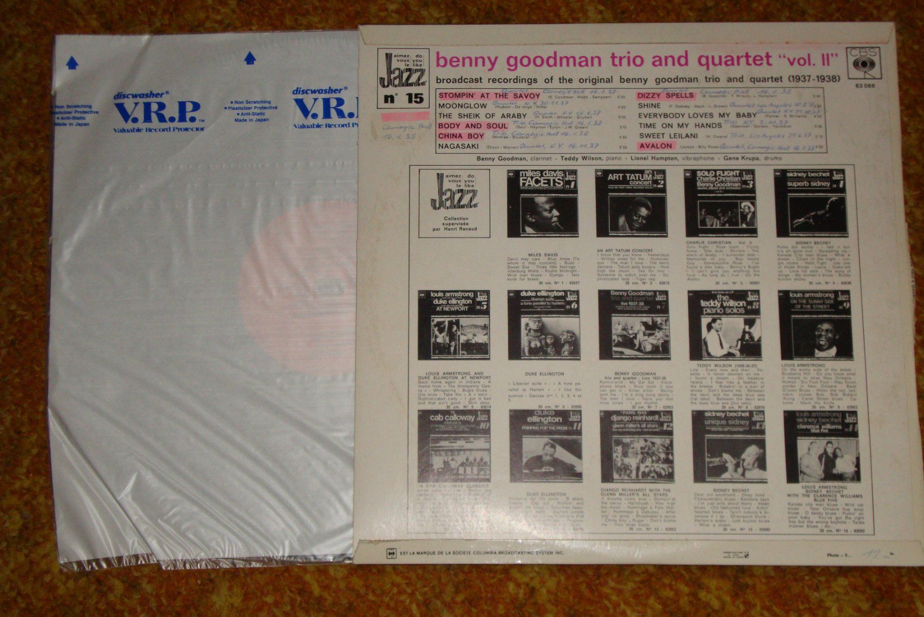 Dischi in vinile: Benny Goodman Trio + Quartet - CBS LP - 1937-1938 – Usato da Bern venduto da Uli_10_11 1