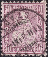 1881: Nr.43 mit Vollstempel OLTEN (Stadt) Kat: 100.-