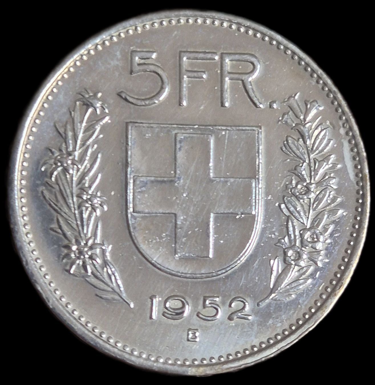 Tutti le monete: Top Silber 5 Franken 1952 Schweiz Vorz – Usato da Grenchen venduto da Grenchen_Coins