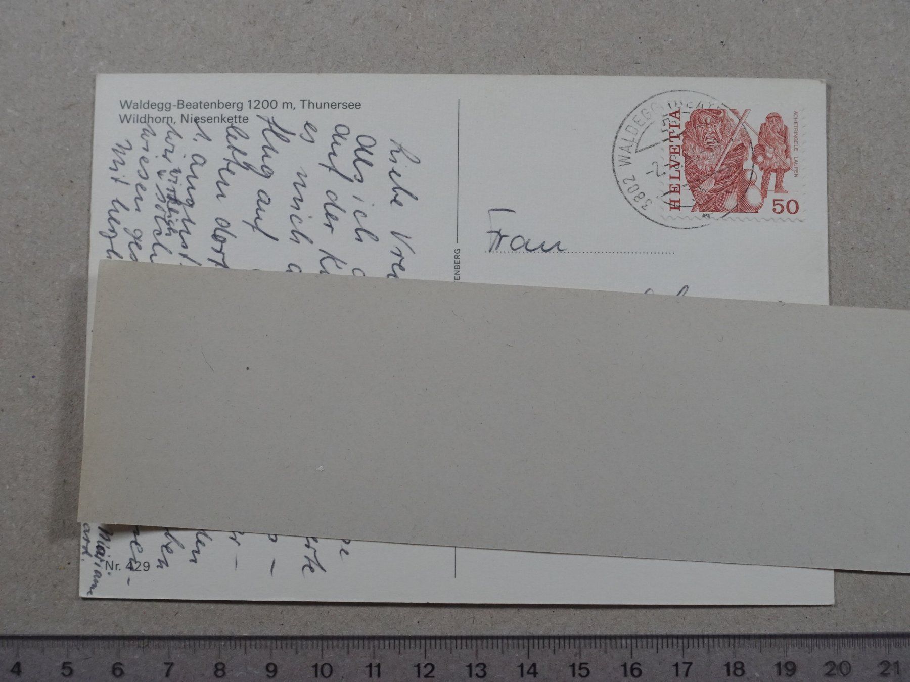 Ansichtskarten: Waldegg Beatenberg, 1984, Thunersee, Niesen Kette – Gebraucht aus Lenzburg von fh1 1