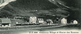 Chamonix (F) Village et Glacier des Bossons ca. 1920