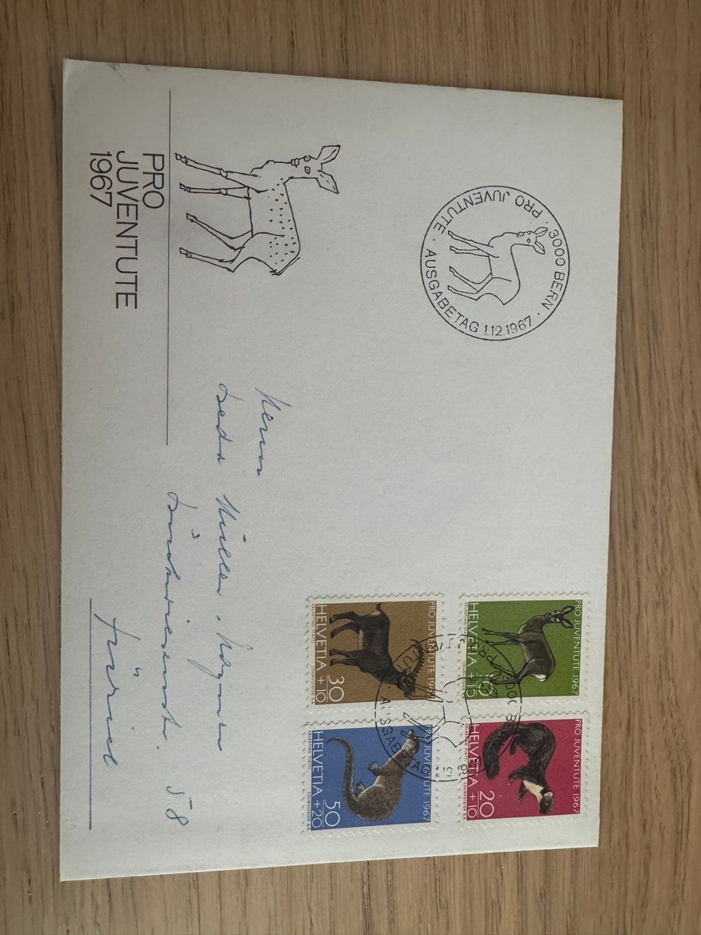 Alle Briefmarken: Pro Juventute Ersttagsbrief 1967 – Gebraucht aus Arnegg von Michirech
