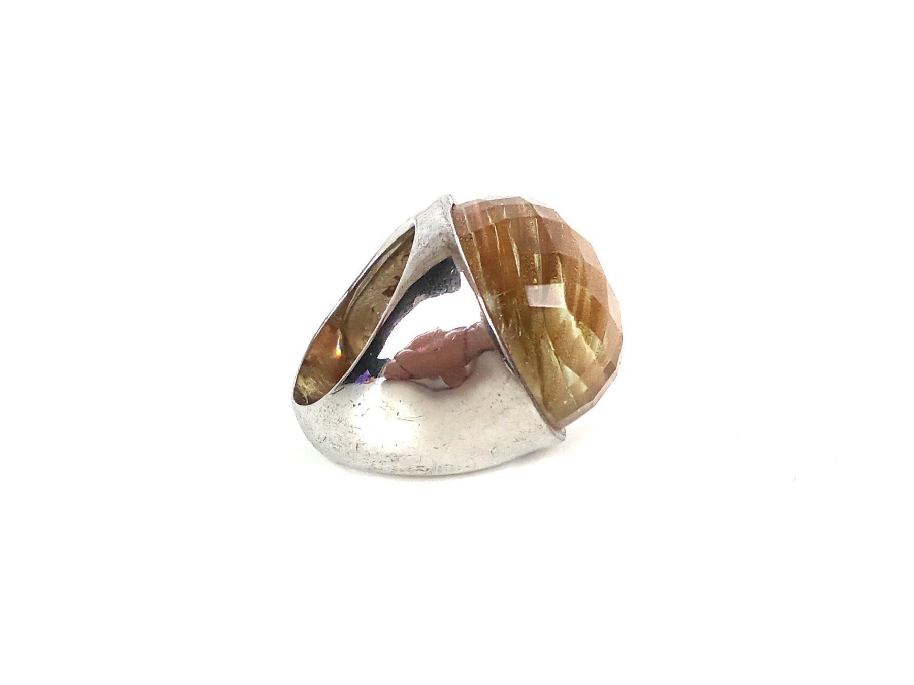 Ringe: Silber Ring mit rundem Sonnenstein Gr. 66 – Gebraucht aus Pratteln von Restwert_Pratteln 1