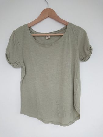 Basic Damen T-Shirt Zebra Gr. XS Olive