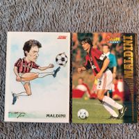 2x 1990s Panini & Score PAOLO MALDINI AC Milan Cards Calcio