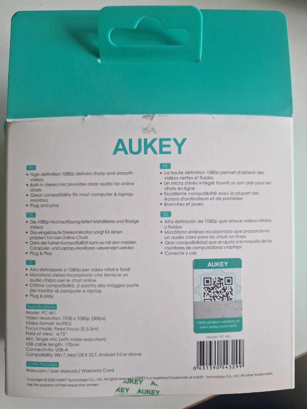Aukey Webcam: AUKEY Webcam 1080P Stream Series neuwertig – Usato da Winterthur venduto da kri_2786 1