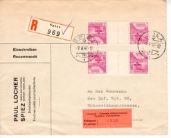 R - Brief Spiez - Feldpost - Leitzettel 1940 - Kehrdruck