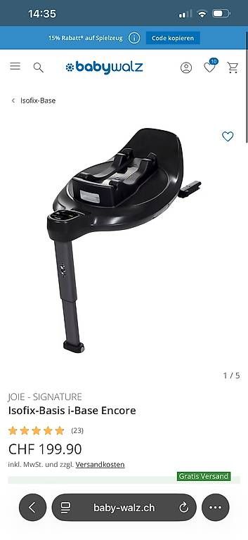 Sièges auto: Isofix-Basis i-Base Encore – D'occasion à Corminboeuf par Zyna85 2