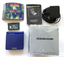 Game Boy Advance SP Blau mit OVP + Tetris Worlds