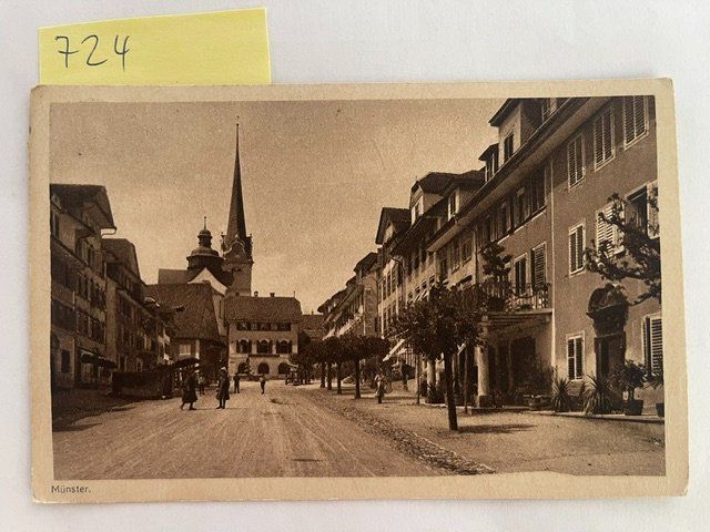 Cartoline postali: alte Ansichtskarte Münster, 1920 – Usato da Niederwil AG venduto da dahu75