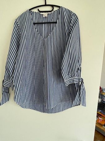 Bluse blau-weiss gestreift, Marke H&M, Grösse 38