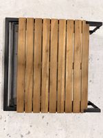 Balkonhängetisch / Geländertisch aus Holz – platzsparend