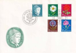 1963, Knabenbildnis Nr. J200L-204L, auf illustr. Blanco-FDC.