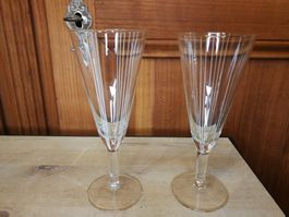 Campagner Sekt Gläser 2Stück aus den 1950/60er Jahren