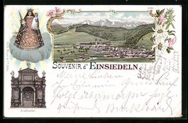 Litho Einsiedeln, Ortsansicht mit Gnaden