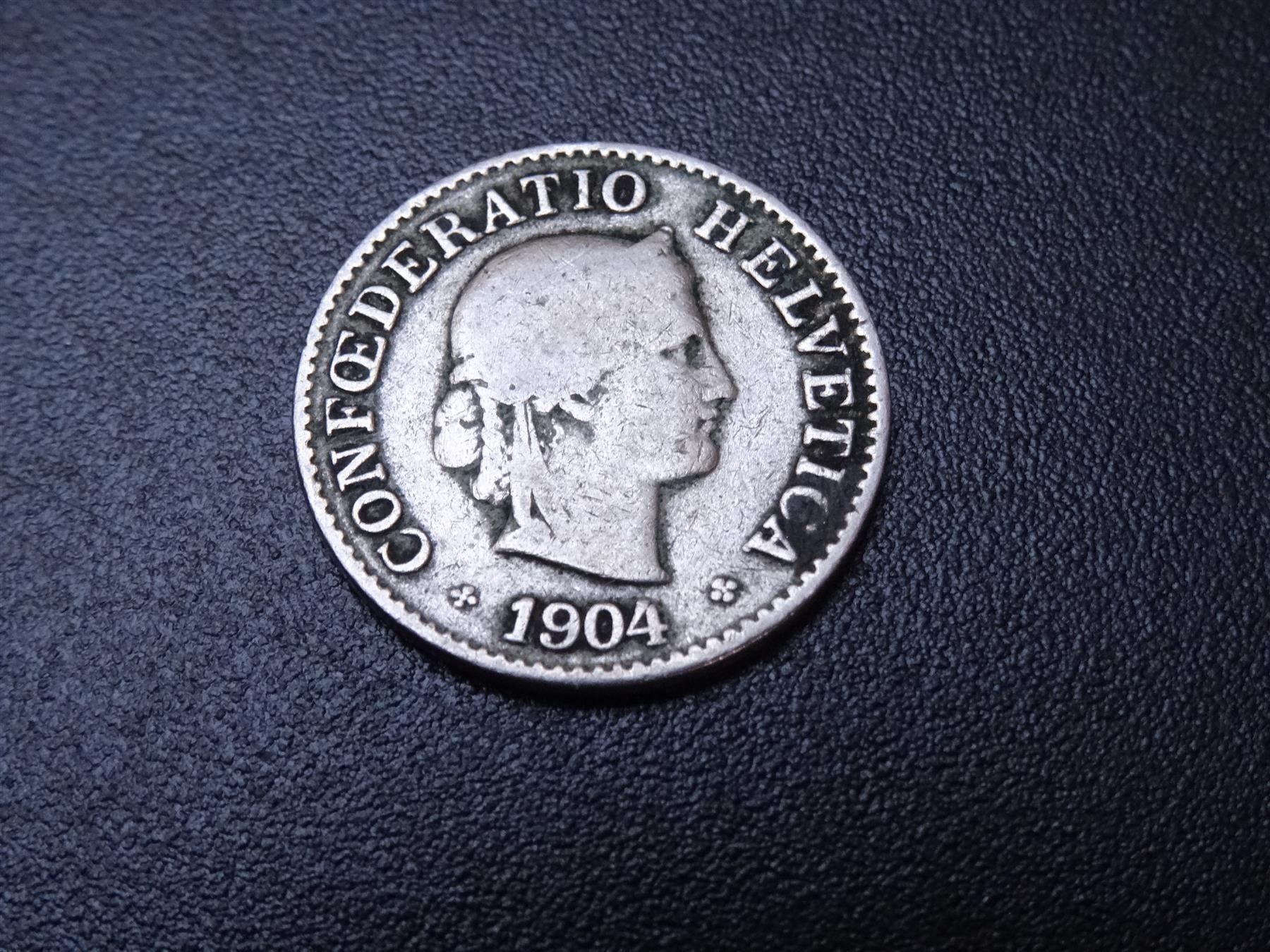 Alle Münzen: 5 Rappen 1904 ab Fr. 5.-- – Gebraucht aus Lupfig von Jolly63