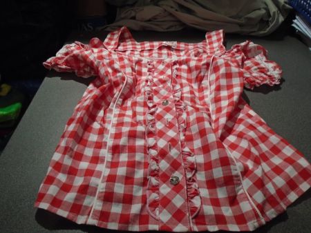 Dirndel Bluse Grösse 38, Spieth & Wensky, rot/weiss kariert