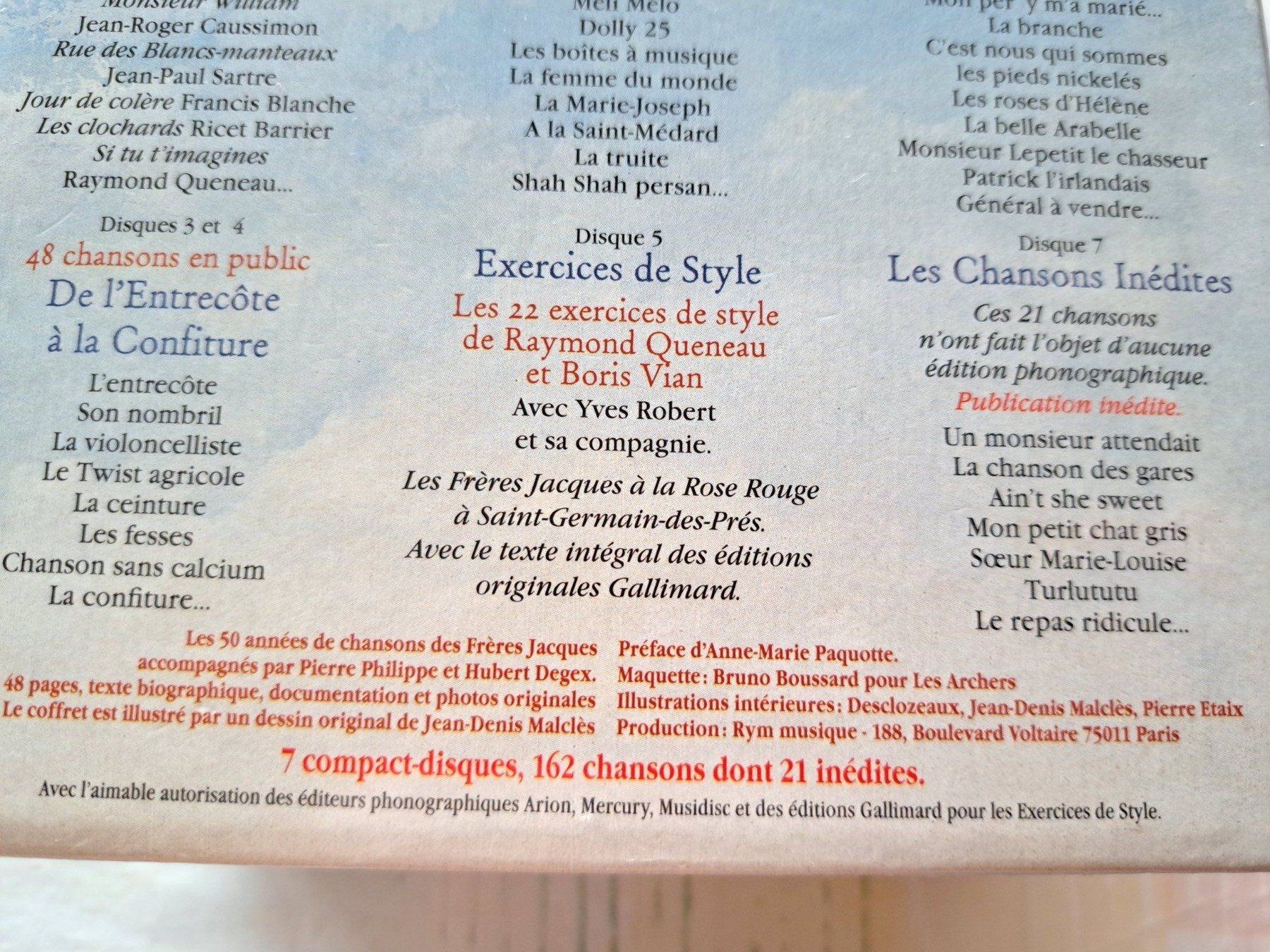 CD: Coffret Collector - les frères Jacques 7 CDS – Usato da Pully venduto da bro_n52j 3