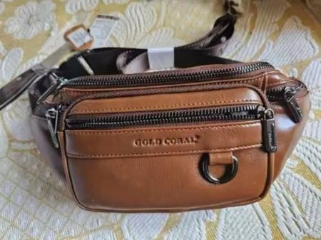 Gürteltasche echtem Leder Braun - Sac Banane en cuir brun