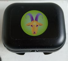 Tupperwaredose, schwarz mit Steinbock-Motiv