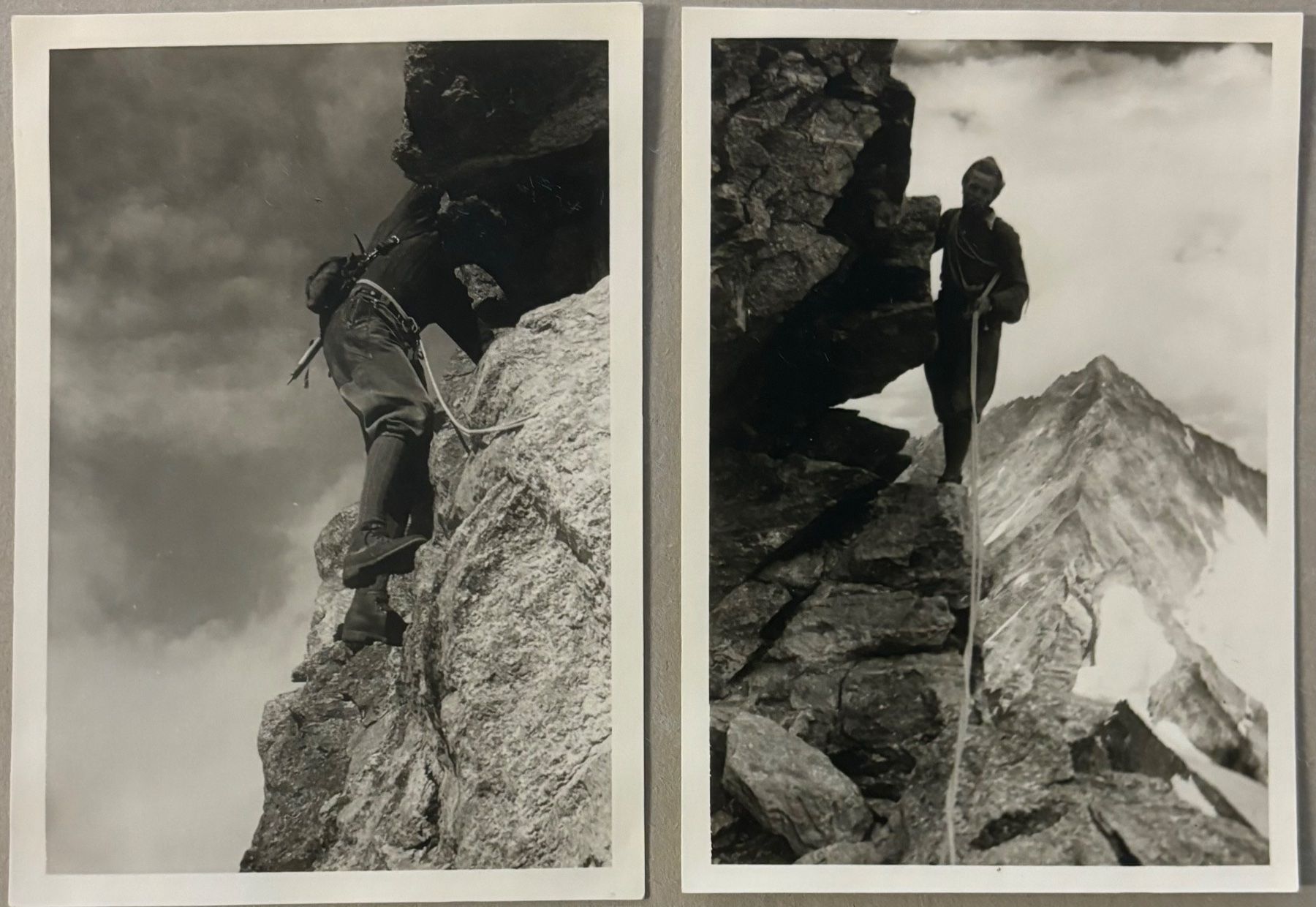 Cartoline postali: 2 x Privatfoto 1952 - Wallis, Bergsteigen, Klettern – Usato da Frauenfeld venduto da Merk52