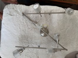 Deckenleuchte 4 Spots Metall matt Glas matt 45cm