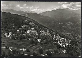 AK Cademario, Hotel mit Panorama, 1956