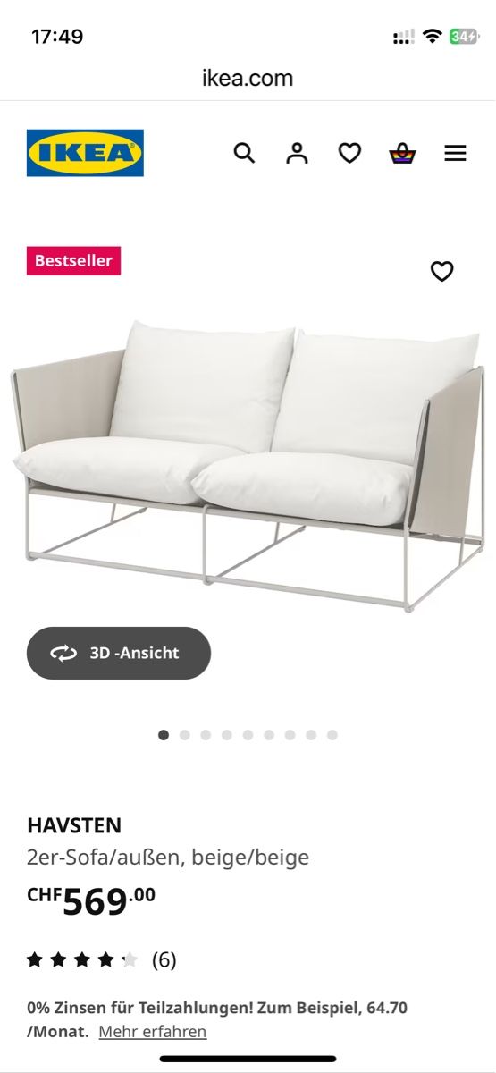 Divani: Havsten-Outdoorsofa – Nuovo (secondo la descrizione) da Zürich venduto da  3