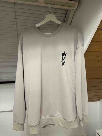 Herren Pullover beige mit Stickerei neuwertiger Zustand