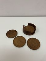 Vintage Teak Untersetzer Set swiss made Glasuntersetzer 60er